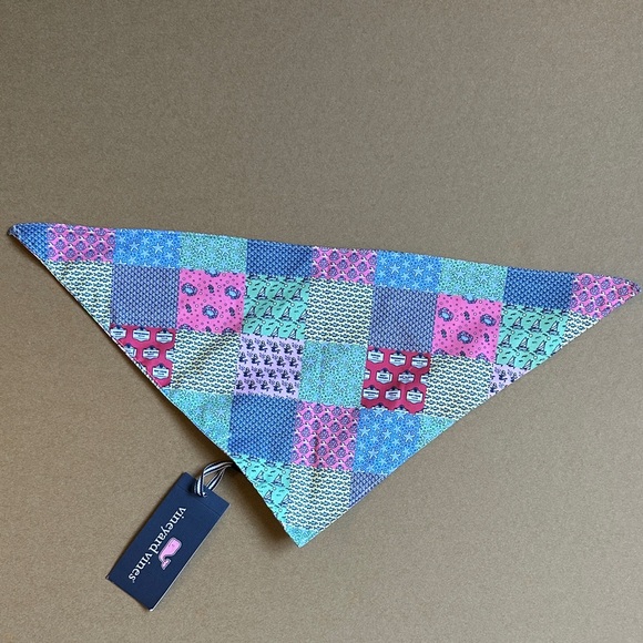 Colorful Patchwork Dog Bandana S/M - Picture 1 of 3